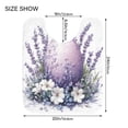 thumbnail image 2 of Ryvnso Egg Lavender Flowers Bathroom Shaggy Rugs Toilet U Shape Mat Soft Contour Rug 20"x24", 2 of 9