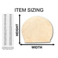 thumbnail image 2 of Unfinished Wood Swim Cap Shape - Craft - up to 46" DIY 14" / 3/4", 2 of 3