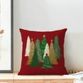 thumbnail image 3 of Christmas Pillow Covers 16x16 Inch Set of 2 Colorful Christmas Tree Throw Pillows Case, Stars Holiday Outdoor Decorative Farmhouse Winter Red Decor Cushion Covers for Home Sofa Bed Couch, 3 of 6