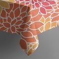thumbnail image 5 of Orange Floral and Petal Pattern Square Tablecloth,Waterproof Square Table Cover,Wipeable Spillproof Washable Table Cover for Home Kitchen Party Decor 42"X42"(107x107cm), 5 of 6