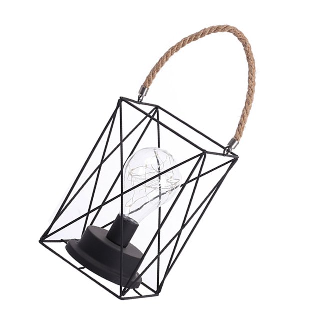 Linterna de camping Potente luz LED Decoraciones Adornos de luz nocturna Decoración Cuelga Crea un ambiente festivo Escritorio junto a la cama Iluminación y accesorios Blanco cálido cuadrado Injueey HA007028-02