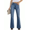 thumbnail image 6 of EMMIOL Women's Mid-High Waist Stretchy Flare Jeans Light Wash Bell Bottom Denim Pants Y2K Trendy Vintage Jeans, 6 of 7