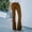 Brown, variant on Women's Corduroy Flare Pants Elastic Waist Bell Bottom Trousers 2026 Fall Pants Red M