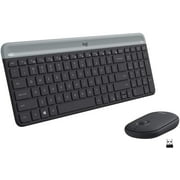 Restored Logitech MK470 Slim Wireless Combo Graphite Mouse And Keyboard (Refurbished)