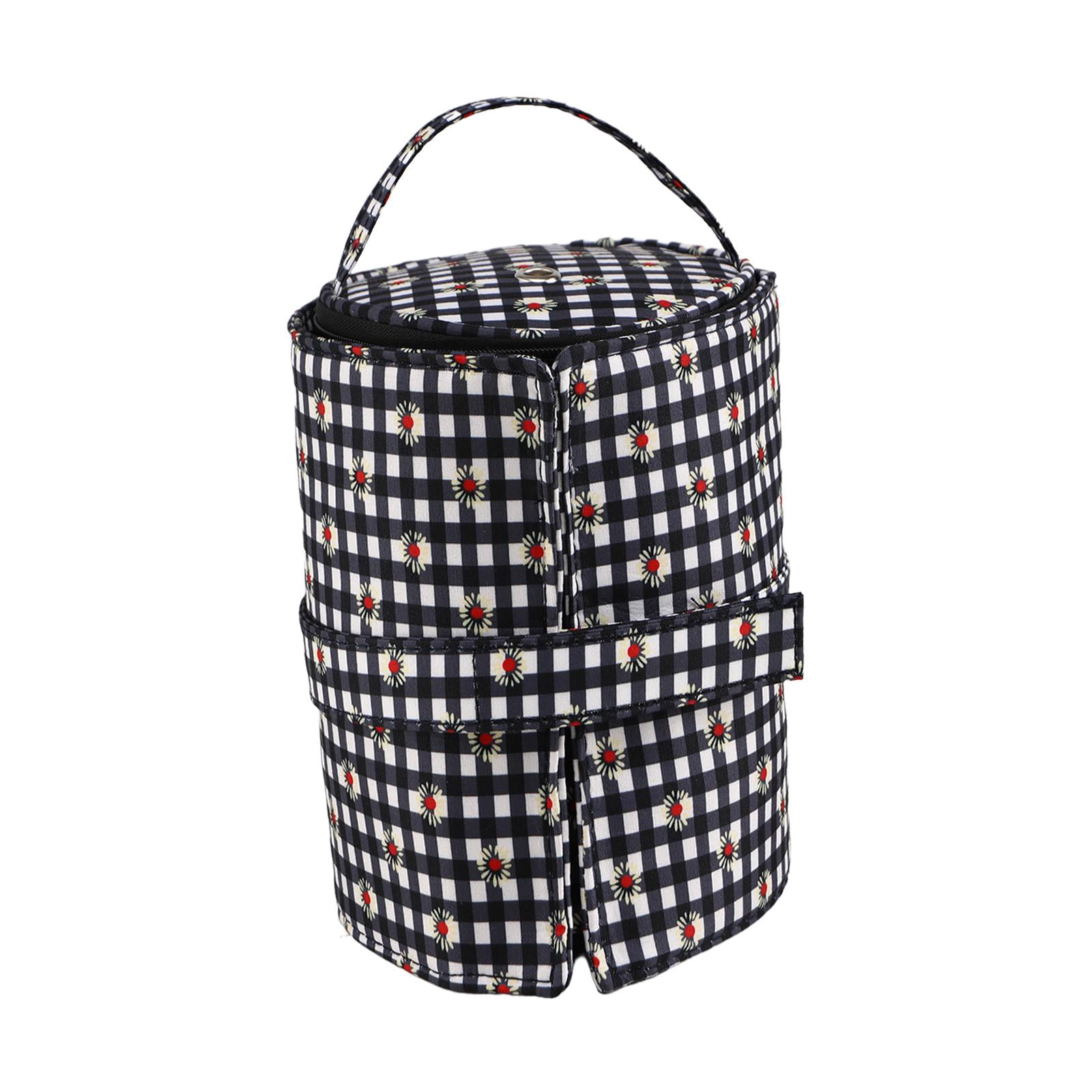 FVDPWYE Crochet Bag Crochet Hooks Storage Bag Lightweight Craft Organizer Zipper Closure Black