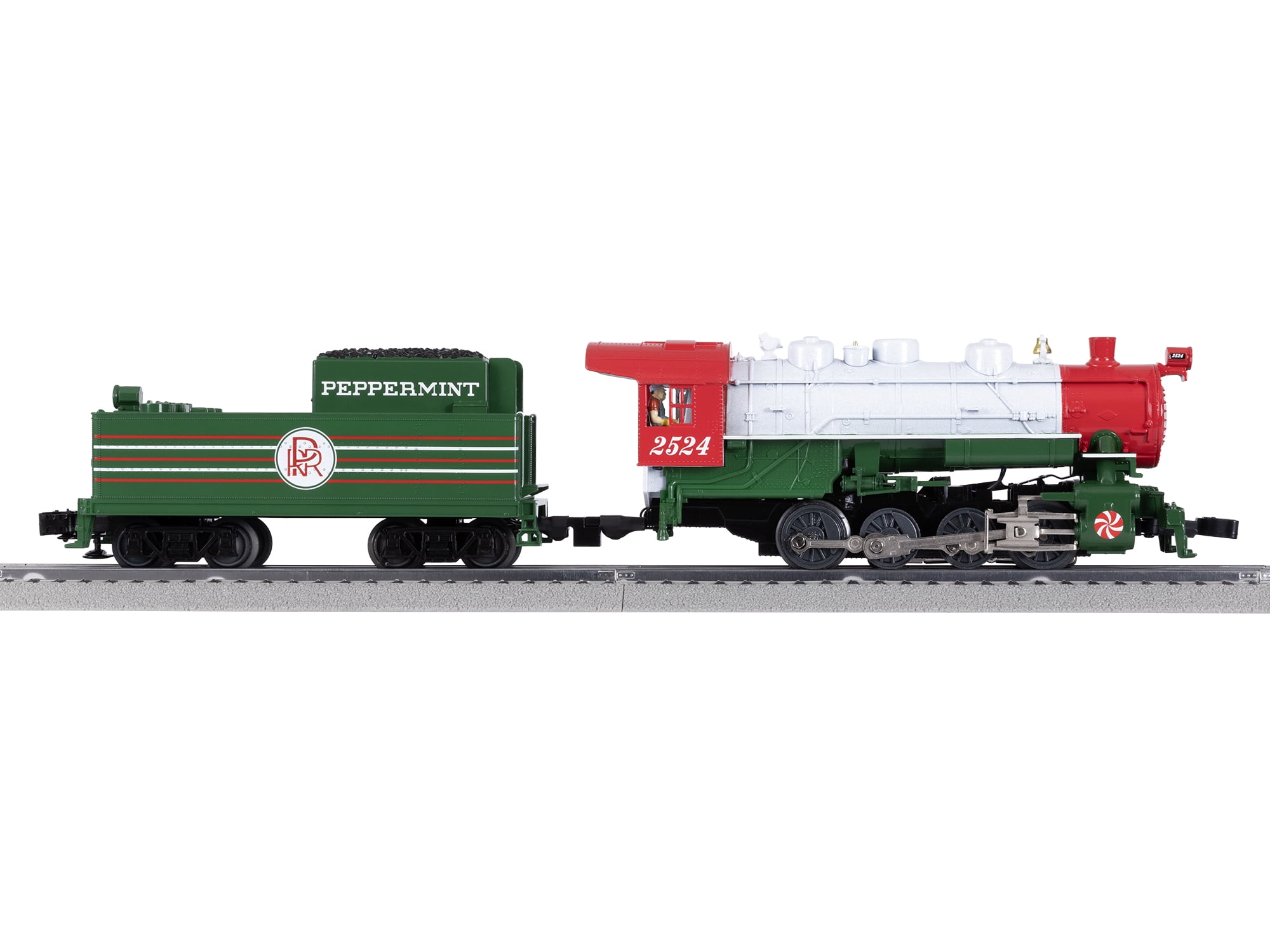 Lionel Peppermint Railroad Christmas Train Set with Bluetooth 5.0 and Remote Control, Ages 14+, Plastic