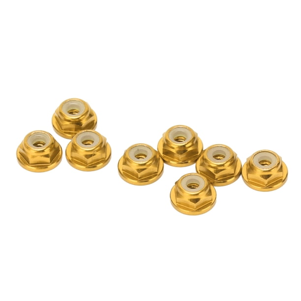 M2 Anti Nuez Suelto, aleación De Aluminio Con Tuercas De Bloqueo De Nylon Con Brida, Automóvil Axial SCX24 RC, Con Tuercas De Bloqueo De Autoevaluación SCX24