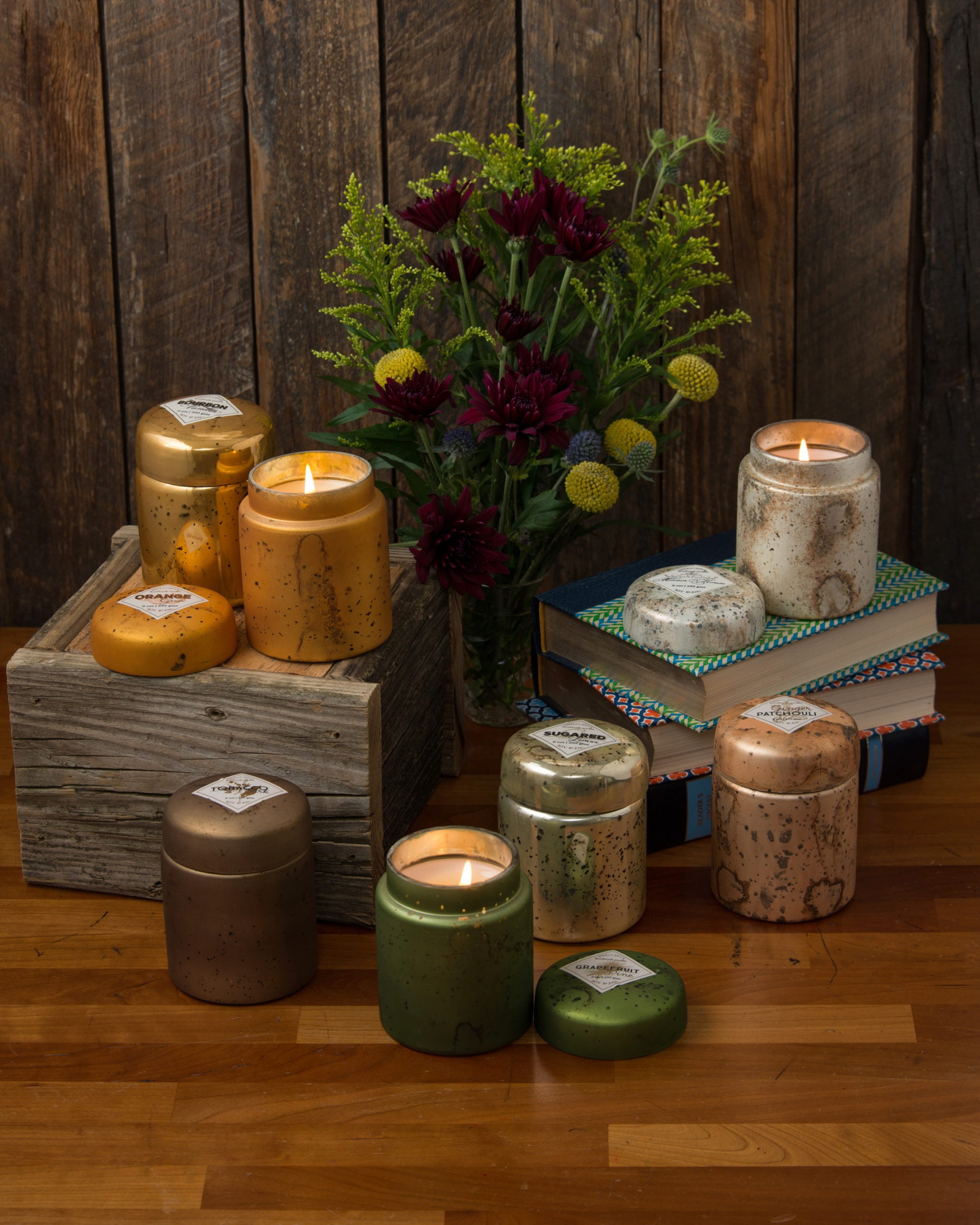 Himalayan Trading Post Mountain Fire Smoke Jar Candle, Tobacco Bark, 9oz