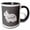 Black/White, variant on 3drose, Love Netherland Dwarf Rabbit Distressed, 11oz Two-tone Yellow Mug