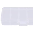 thumbnail image 1 of 10 Grid Plastic Jewelry Removable Craft Tackles Rectangle Storage Box Beads Earring Container White, 1 of 9