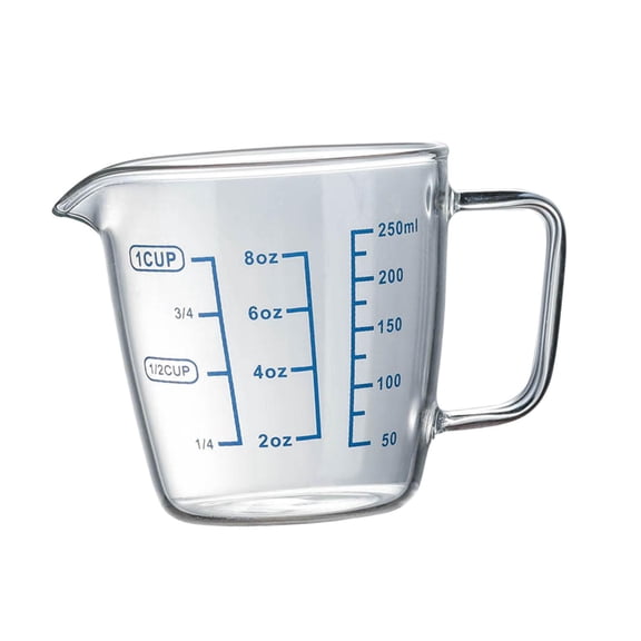 250/500ml Measuring Mug Microwave Safe Scale Marking Cup Heat Resistant with Handle Measuring Tools for Baking Cooking - 10x8.5x6cm