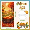 thumbnail image 2 of Large Fall Door Cover Decorations Fall Door Banner for Front Door Realistic Sunflower Maple Leaves Pumpkin Door Hanging Sign Autumn Harvest Backdrop Background for Thanksgiving Holiday Party Supplies, 2 of 6