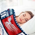 thumbnail image 3 of Patriots Gifts for Men, 4th of July Throw Blanket, American Flag Blanket 50x60 Inches, Veteran Gifts, Gifts for Veterans Day, Military Gifts for Friend Brother, 3 of 5