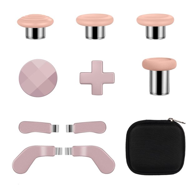 Kit de actualización premium 10 en 1 para Xbox Elite Series 2 Core: joysticks, crucetas, paletas y gatillos de repuesto para mejorar tu experiencia de juego con el control Elite Series 2 (oro rosa)