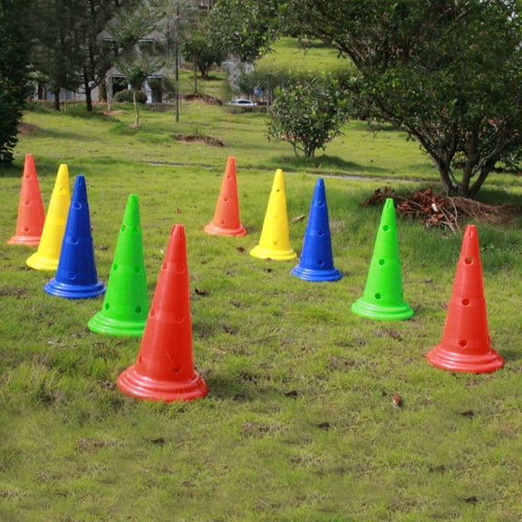 MLINS Cones Made of LDPE for Football Practice 50cm Tall with Holes
