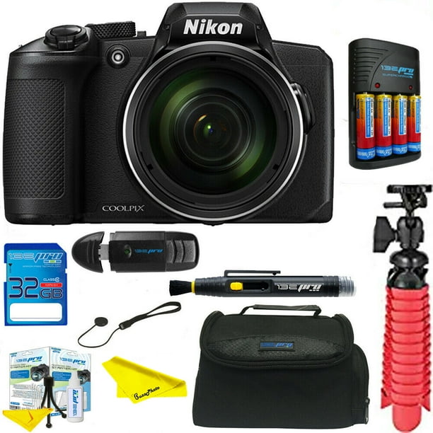Nikon COOLPIX B600 Digital Camera (Black) with 32GB Card + Buzz-Photo