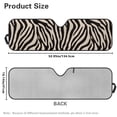 thumbnail image 7 of Uorisanigo Windshield Sun Shade for 2007-2024 Wrangler Rubicon Sahara TJ JK JKU 2 & 4 Door, Beige Zebra Stripe Window Sun Visor for UV Rays & Heat Protection, Windshield Sunshade, 7 of 7