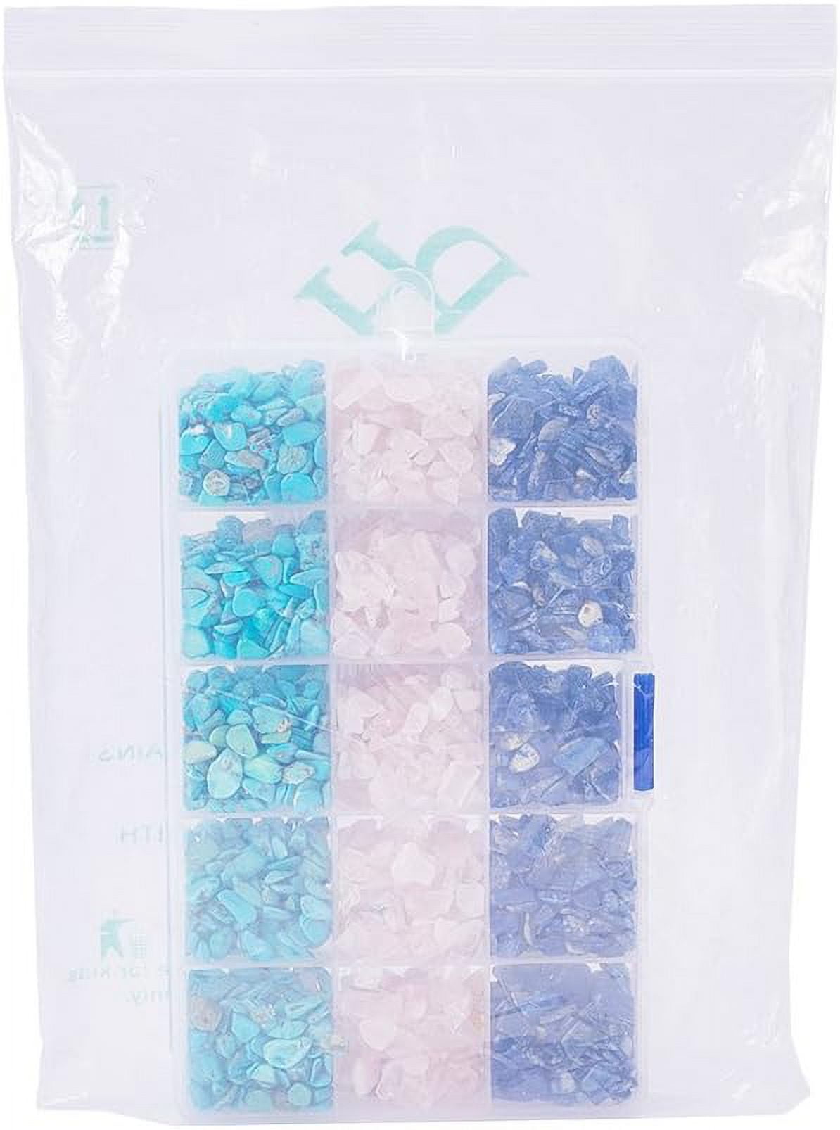 1 Box Tumbled Chip Gemstone Beads Crushed Pieces Undrilled Stone for Jewelry Making Natural Amethyst Natural Lazuli and Natural Turquoise Colorful DIY