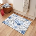 thumbnail image 4 of Blue Gray Floral Kitchen Rugs and Mats Wood Grain Floral Kitchen Mat Non Skid Washable Anti Fatiguee Kitchen Mats Waterproof  Carpet for Bedroom Bathroom Living Room, 31.5x19.7 inch, 4 of 6