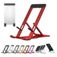 thumbnail image 2 of Portable Foldable Aluminum Alloy Phone Stand, Non-Slip Rubber Pad, Lightweight Sturdy, For Desk/Table, Fits Phones/Tablets, 2 of 6