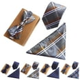 thumbnail image 2 of Cravate pour Homme Jacquard Paisley avec Poche et Nœud Papillon, 2 of 10
