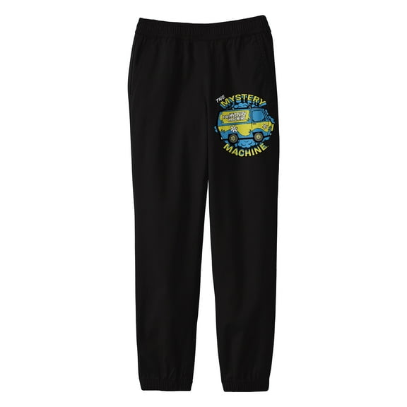 Scooby Doo Mystery Machine Boy's Black Sweatpants-Small