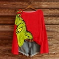 thumbnail image 2 of Christmas Shirtss for Women Long Sleeve Christmas Tree Xmas Gift Tops Red XL, 2 of 4