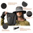 thumbnail image 4 of Sombrero de cubo gorra de pesca ala ancha visera sol verano al aire libre protección Uv hombres caliente, 4 of 4