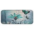 thumbnail image 2 of PHYHOO Rustic Farmhouse Bath Mat, Farm Teal Daisy Floral Flowers Butterfly Country Wooden Bath Rug for Bathroom, Turquoise Blue Bath Mat Soft Non Slip Bath Rugs Teal 19.68*47.24 in, 2 of 6