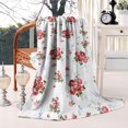 thumbnail image 4 of Pioneer Flower Floral Print Pattern Blanket,Comfortable Soft Flannel Throw Blanket,All Season,Warm Lightweight Blankets for Sofa Bed Couch Living Room Chair,50"x60", 4 of 4