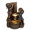 thumbnail image 2 of Bearachild Estatua de jardín para niño y niña, baño de agua de resina, escultura para besar, estatuilla, macizo de flores, adornos para Decoración del hogar agua a presion, 2 of 6