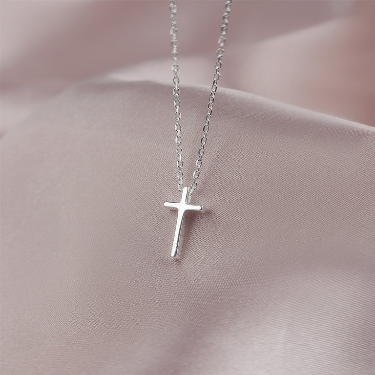 Anavia Sterling Silver Cross Necklace New Year Thanks Gifts for