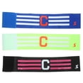 thumbnail image 1 of Brazalete de capitán de fútbol, ​​banda de fútbol ajustable, brazalete de capitán de fútbol, ​​3 uds., 1 of 7