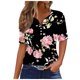 thumbnail image 1 of Camisetas Casuales de Mujer con Cuello en V Camiseta de Color Sólido, Manga Corta Casual Top para el Uso Diario, 1 of 4