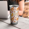 thumbnail image 4 of 20oz Tumblers Autumn Leaves and Fall Berries Pattern Stainless Steel Vacuum Insulated Double Wall Travel Tumbler Cups Mug with Lid and Straw,Cleaning Brush for Cold & Hot Drinks, 4 of 7