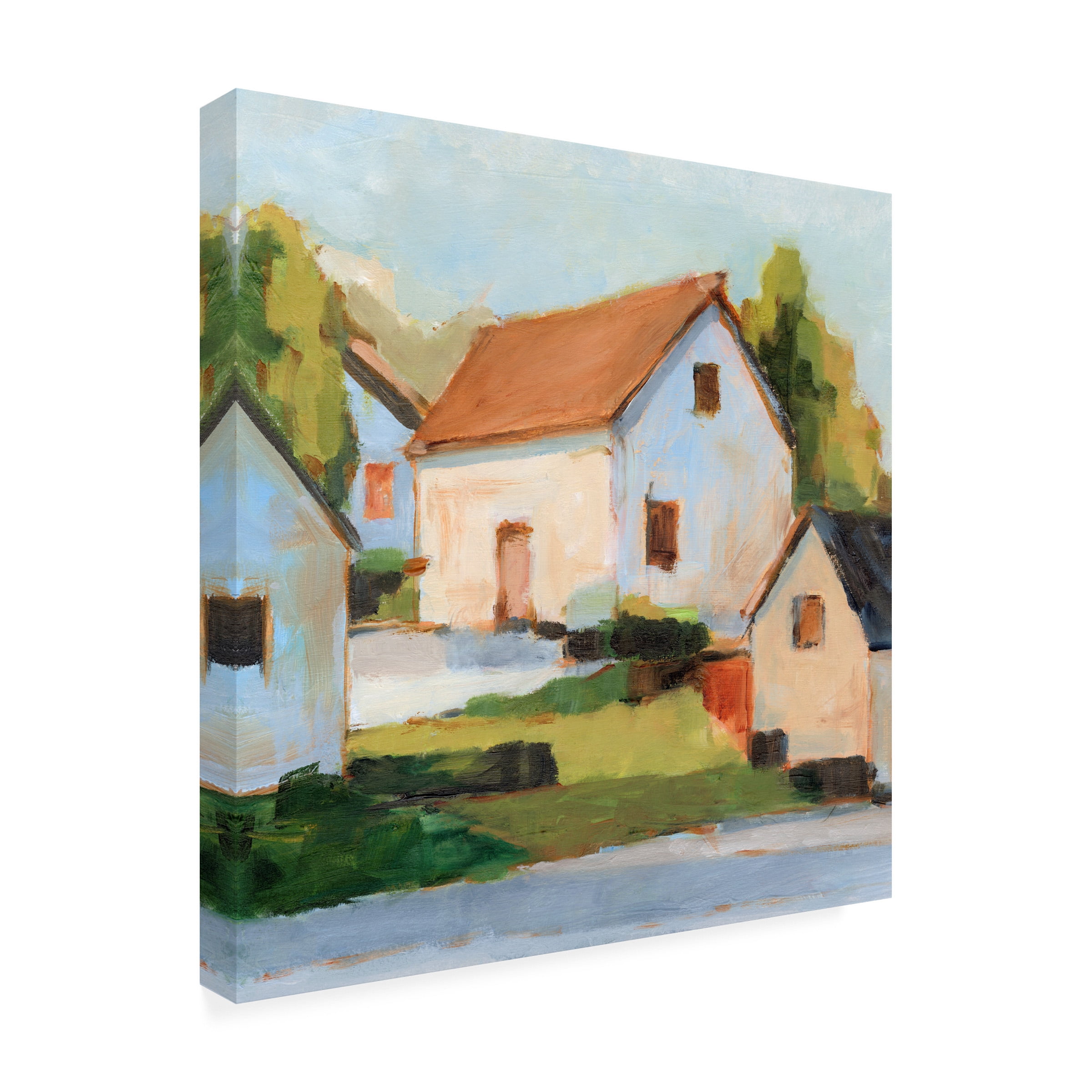 Ethan Harper 'European Farmhouses I' Canvas Art