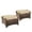 Brown & Beige, variant on Ktaxon 2Pcs Patio Ratten Ottomans, Outdoor Wicker Footstool with Removable Cushions, Footstool Seating for Balcony,  Porch (Brown & Beige)