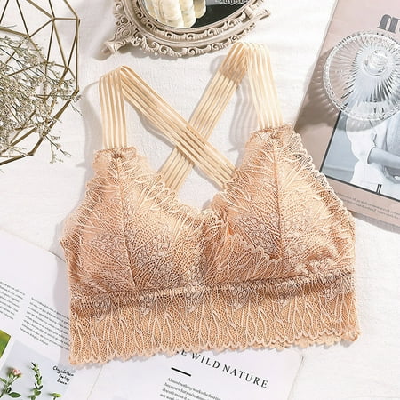 

POROPL Padded Bralettes for Women Bra Ultra-thin Cup No Steel RingUnderwear Gathered Sleep Bra Lingerie for Lady Clearance Size XL