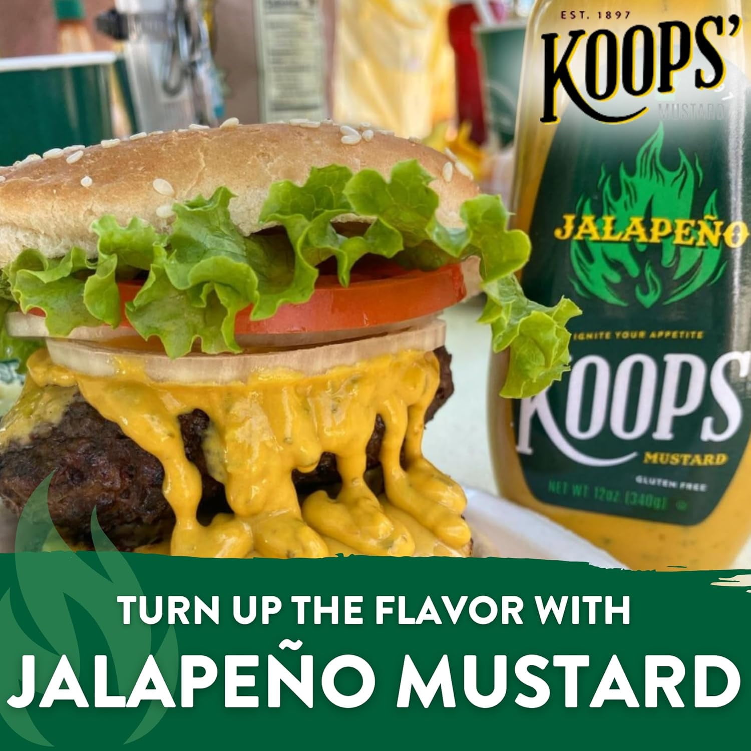 KOOPS' Mustard, Jalapeno, 12 oz