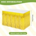 thumbnail image 4 of Metallic Foil Fringe Table Skirt, 108 X 29 inch Tinsel Table Skirt for Baby Showers Wedding Birthday Party(Orange), 4 of 5