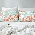 thumbnail image 4 of Erosebridal Colorful Coral Bed Sheets Twin , Seaside Botanical Plant Bedding Sets Twin Size 3-Piece, 4 of 7