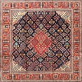 thumbnail image 1 of Ahgly Company Machine Washable Indoor Square Traditional Saffron Red Area Rugs, 5' Square, 1 of 7