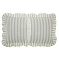 thumbnail image 4 of VHC Brands Farmhouse Bedding Finders Keepers White Tan Striped Pillow Cover Ruffled King Sham 21x37, 4 of 5