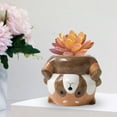 thumbnail image 1 of Maceta de cerámica para plantas, contenedor de animales, soporte para plantas, florero para alféizar de ventana, oficina, granja, plantas de interior Mapache97x87x81cm, 1 of 8