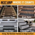 thumbnail image 4 of Ottomanson Outdoor Rubber Stair Treads 10" x 30" (5 Pack) – Non-Slip Stair Mats, Black Scroll, 4 of 7