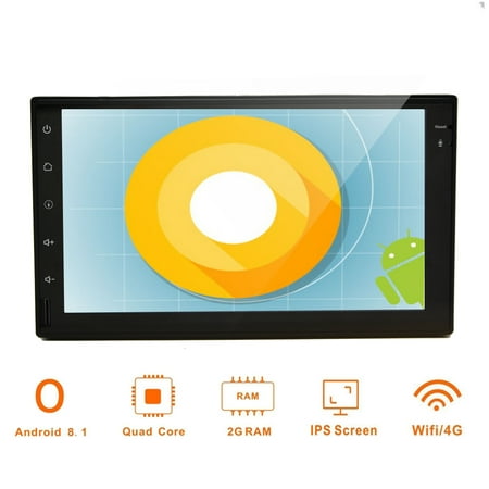 Android 8.1 Double Din Multimedia Player Head Unit 2GB RAM 16GB ROM 7 inch 2 DIN Touch Screen Support GPS WiFi A2DP DVR OBD2 Android/iPhone Mirrolink Steering Wheel (Best Car Head Unit For Iphone)
