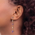 thumbnail image 3 of 14K Yellow Gold Amethyst And White Topaz Dangle Earrings (Width 5.4) (Length 51.3) - Jbsp, 3 of 5