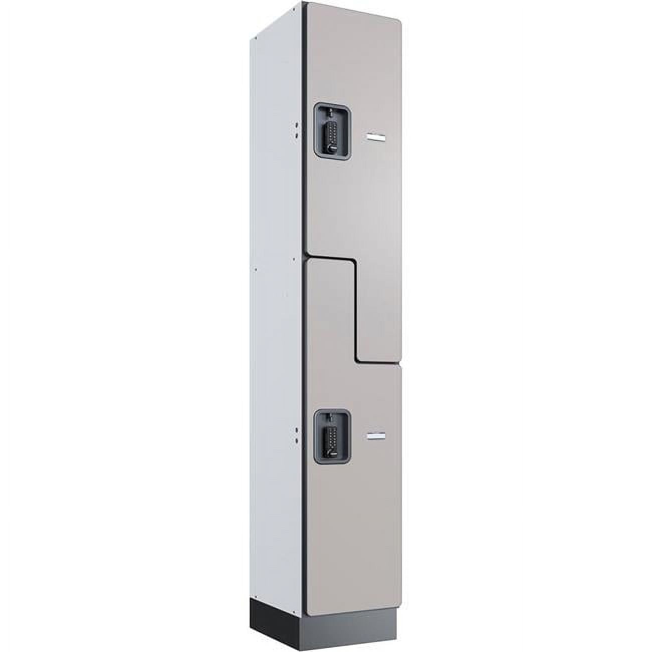 Global Industrial 290669 Z-Style 2-Tier 2 Door Wood Locker - 12 x
