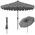 thumbnail image 2 of Costway 10 FT Solar Patio Umbrella with 24 LED Lights 8 Ribs & Tilt Adjustment Gray, 2 of 10