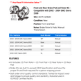 thumbnail image 2 of Front and Rear Brake Pad and Rotor Kit - Compatible with 2002 - 2004 GMC Sierra 2500 2003, 2 of 2